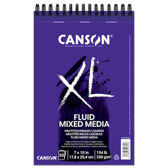 Canson&#xAE; XL&#xAE; Fluid Mixed Media Paper Pad, 7&#x22; x 10&#x22;